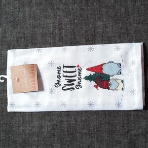 Gnome Sweet Gnome Cardinal Holiday Christmas Kitchen Dish Hand Towel NWT